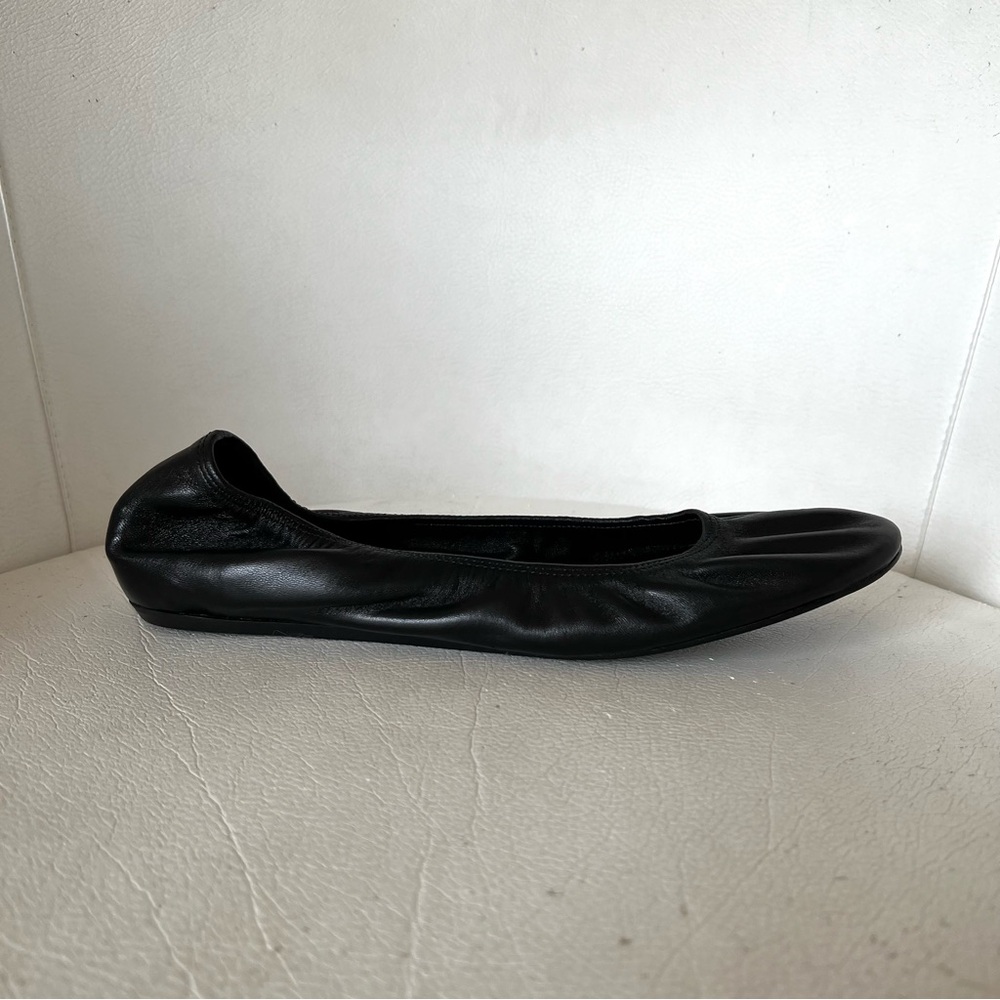 (●__ ◉ ∧ ◉__●)

Lanvin Black Leather Ballet Flats